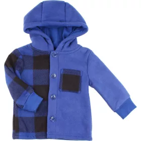 Kék-kockás polár kabát (80) baba