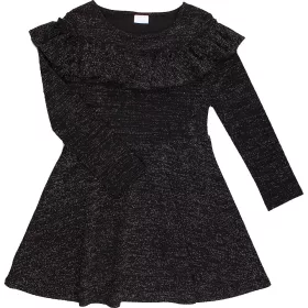 F&F Csillogó fekete ruha (134) lány