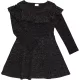 F&F Csillogó fekete ruha (134) lány