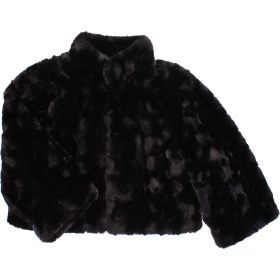 Fekete prémes kabát (110-116) kislány