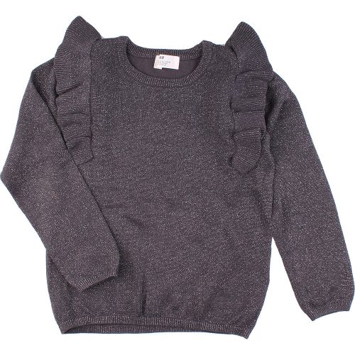 H&M Csillogó grafit pulóver (122-128) kislány