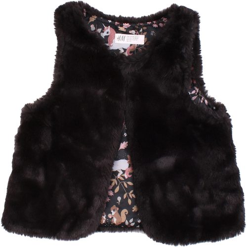H&M Fekete prémes mellény (122-128) kislány