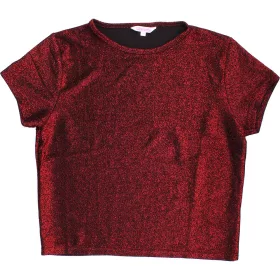 Miss E-vie Csillogó piros felső (164) tini lány