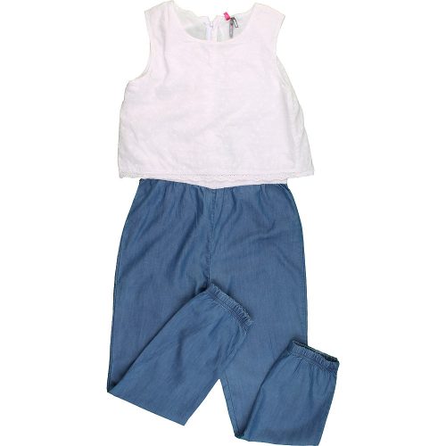 Hímzett-kék jumpsuit (140) lány