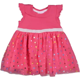 Pöttyös rózsaszín tüllruha (74) baba