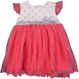 Pöttyös-korall ruha (74-80) baba