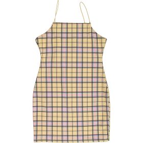 New Look Kockás sárga ruha (134) lány