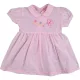Hímzett rózsaszín ruha (80-86) baba