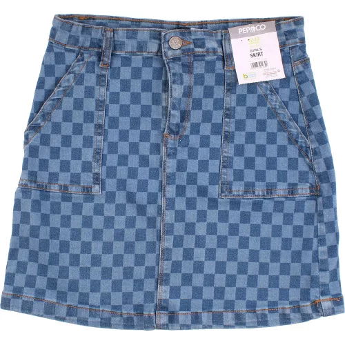 Pep&Co Kockás farmerszoknya (158) tini lány