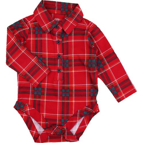 F&F Kockás ingbody (62) baba