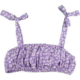 Virágos lila top (L) női