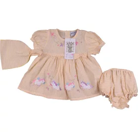 Sárgacsíkos ruha (62-68) baba