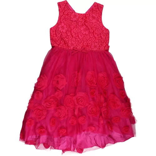 Monsoon Virágos pink ruha (152-158)
