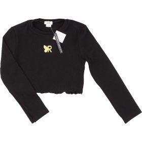 River Island Fekete bordázott felső (116) kislány