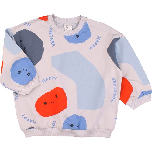 H&M Mintás szürke pulóver (86) baba