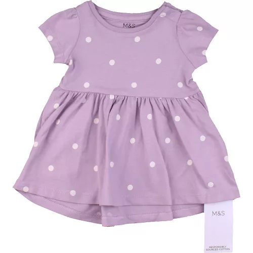 Marks&Spencer Pöttyös lila ruha (62) baba