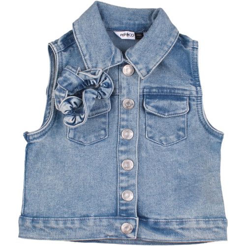 Pep&Co Ezüstgombos farmer mellény (104) kislány