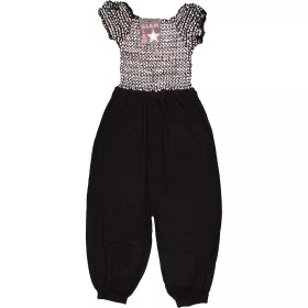 Mintás-fekete jumpsuit (116) kislány