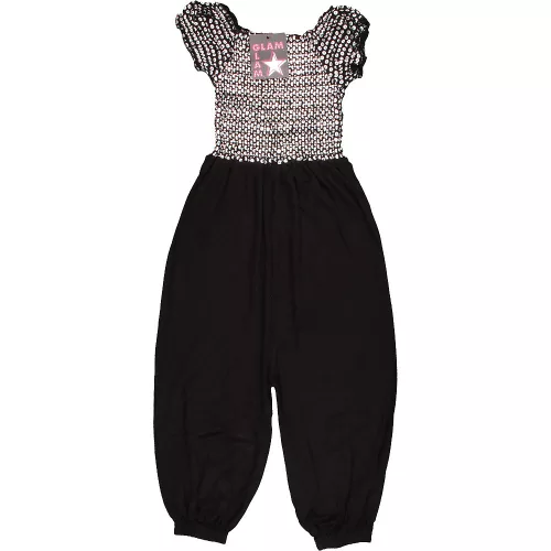 Mintás-fekete jumpsuit (116) kislány