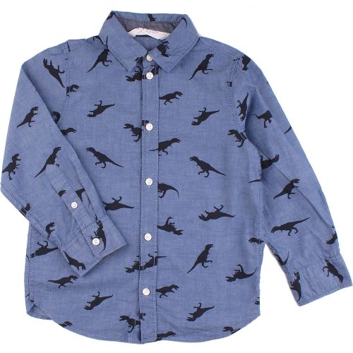 H&M Dínós kék ing (110) kisfiú