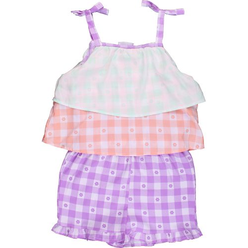 Pep&Co Virágos-kockás playsuit (140) lány