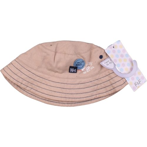 F&F Bézs sapka (0-6 hó) baba