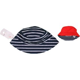 Csíkos-piros kifordítható sapka (1-3 év) kisfiú