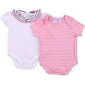 Fehér-mintás body szett (62) baba