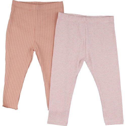 Csíkos-drapp leggings szett (80) baba