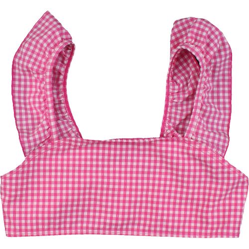 Rózsaszínkockás bikinifelső (146-152) lány