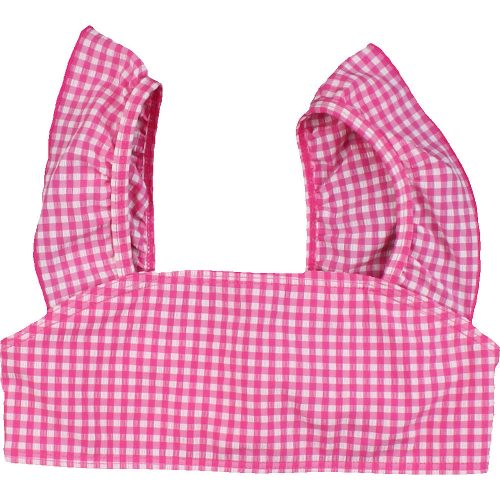 Rózsaszínkockás bikinifelső (128) kislány
