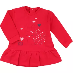 Nyuszis piros ruha (68) baba