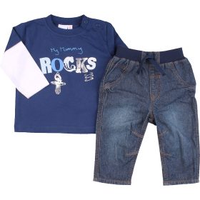 Feliratos-kék szett (68) baba