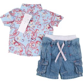 Mintás-kék szett (68) baba