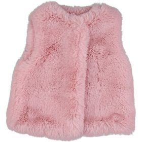 F&F Rózsaszín prémes mellény (98) kislány