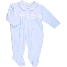 Kék plüss rugdalózó (68) baba