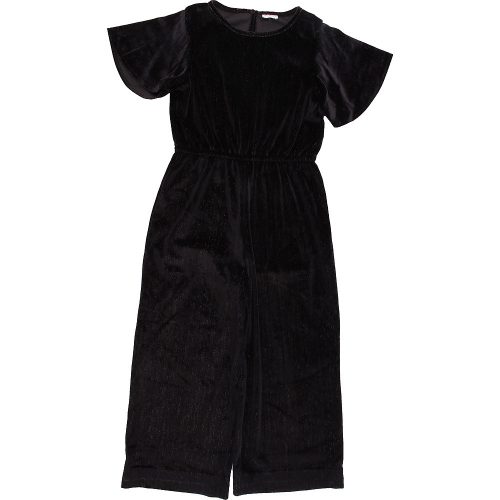 F&F Csillogó fekete bársony jumpsuit (140) lány