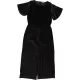 F&F Csillogó fekete bársony jumpsuit (140) lány