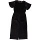 F&F Csillogó fekete bársony jumpsuit (140) lány