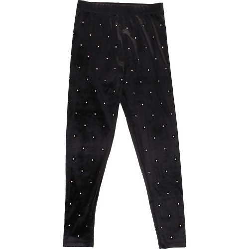 Strasszos bársony leggings (128) kislány
