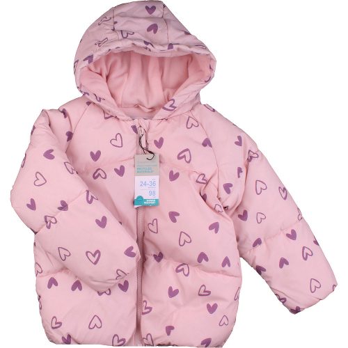 Primark Szíves rózsaszín kabát (98) kislány