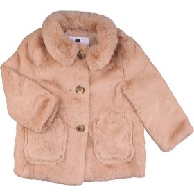 F&F Bézs prémes kabát (98) kislány
