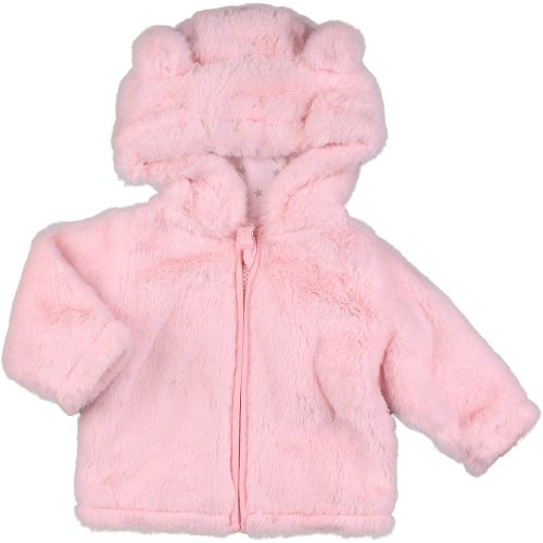 Debenhams Rózsaszín prémes kabát (62) baba