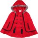 Piros szövetponcsó (116) kislány