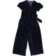 Little Kids Kék bársony jumpsuit (128) kislány