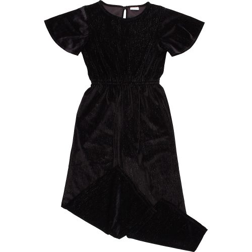 F&F Ezüstcsíkos bársony jumpsuit (140) lány