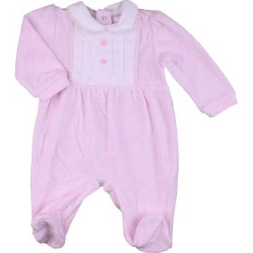 Rózsaszín plüss rugdalózó (68) baba