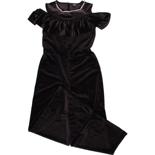 River Island Fekete bársony jumpsuit (152) lány