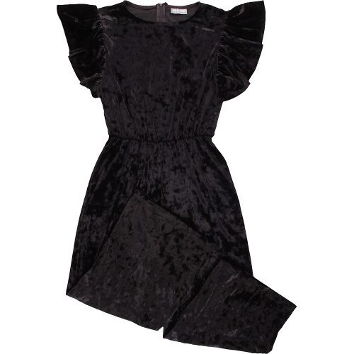 Fekete bársony jumpsuit (158) tini lány