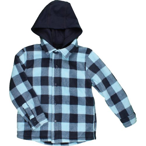 Kockás polár kabát (122) kisfiú